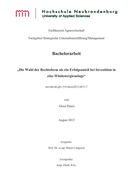 Bachelorarbeit