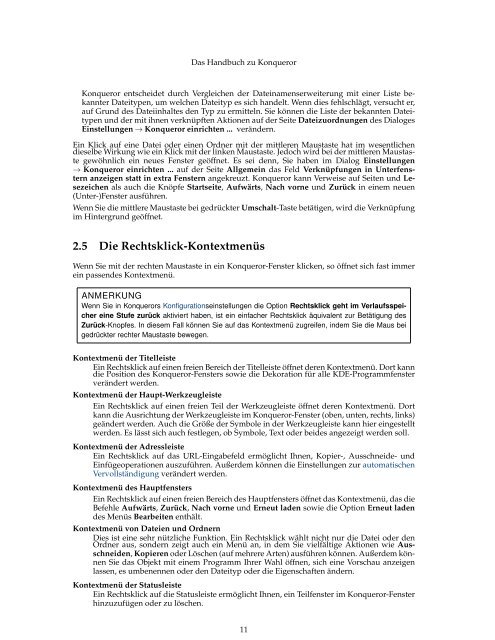Das Handbuch zu Konqueror - KDE Documentation