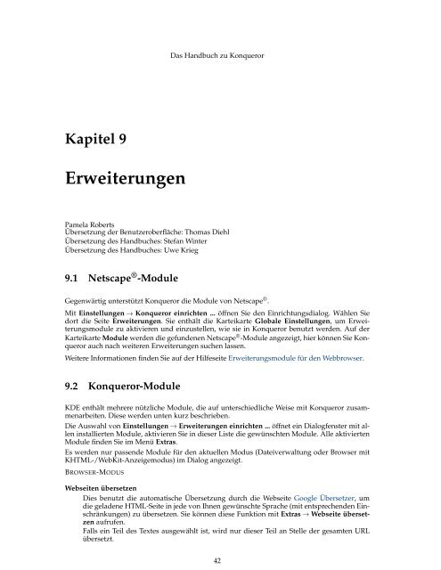 Das Handbuch zu Konqueror - KDE Documentation