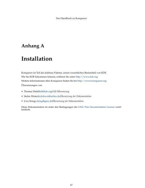 Das Handbuch zu Konqueror - KDE Documentation