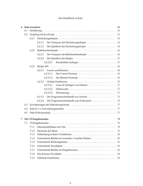 Das Handbuch zu Kate - KDE Documentation