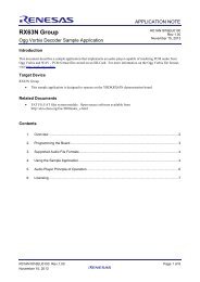 RX63N Group Ogg Vorbis Decoder Sample Application - Renesas