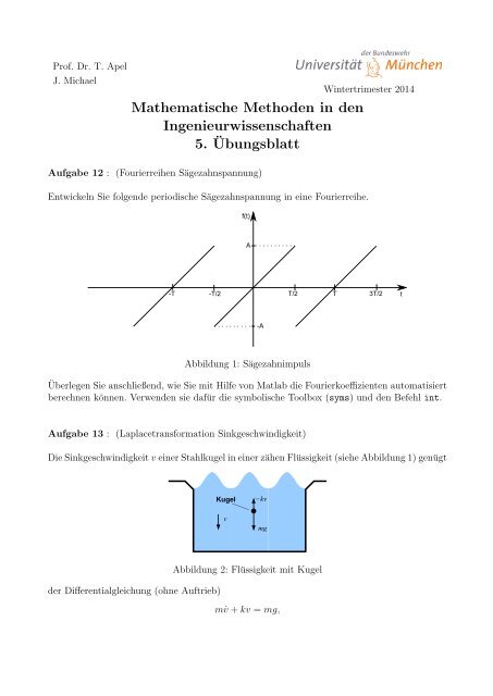 Mathematische Methoden in den Ingenieurwissenschaften 5 ...