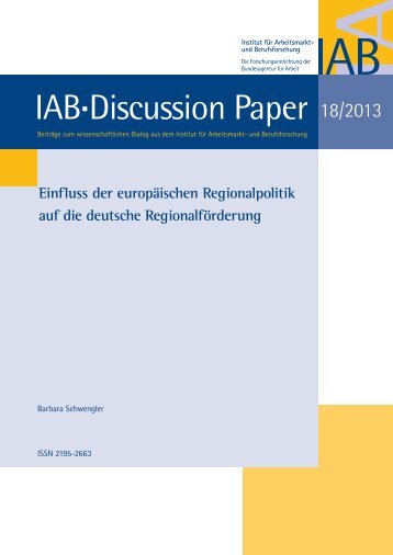 Einfluss der europäischen Regionalpolitik auf die deutsche ... - IAB