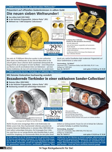 Gold-EURO 2013! - MDM Münzhandelsgesellschaft mbH & Co. KG