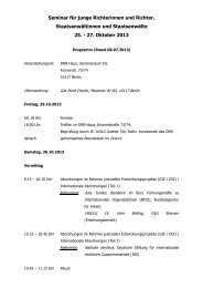 Seminar V für junge Richterinnen und Richter - Deutscher ...