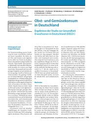Obst- und Gemüsekonsum in Deutschland (DEGS1) - RKI