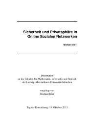 Sicherheit und Privatsphäre in Online Sozialen Netzwerken