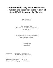 Seismoacoustic Study of the Shallow Gas Transport and ... - E-LIB