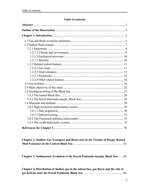 Seismoacoustic Study of the Shallow Gas Transport and ... - E-LIB