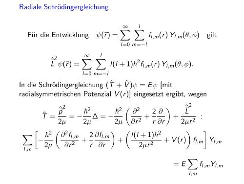 Theoretische Physik 3, Quantenmechanik - TUM