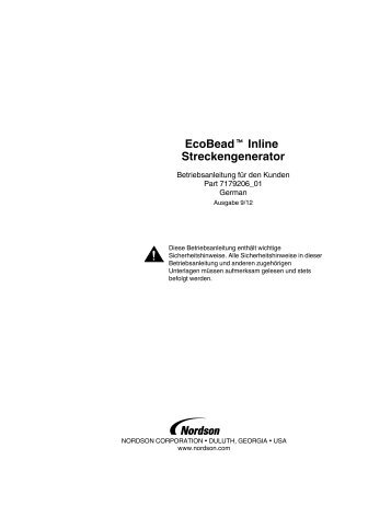 EcoBeadt Inline Streckengenerator - Nordson eManuals!