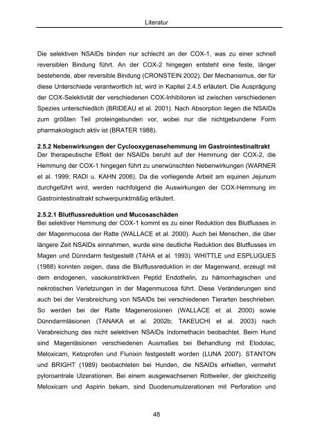 Effekt selektiver und nicht selektiver nichtsteroidaler Antiphlogistika ...