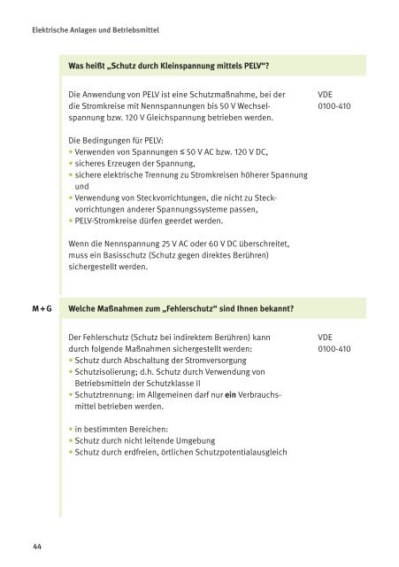 Prüfungsfragen für Elektroberufe - Die BG ETEM