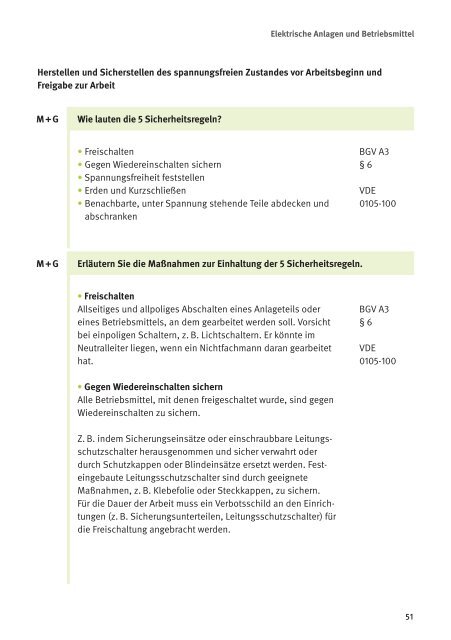 Prüfungsfragen für Elektroberufe - Die BG ETEM