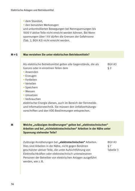 Prüfungsfragen für Elektroberufe - Die BG ETEM