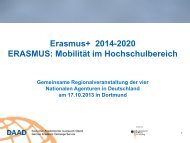 Erasmus+ 2014-2020 ERASMUS: Mobilität im ... - eu-DAAD