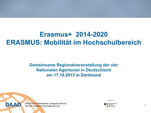 Erasmus+ 2014-2020 ERASMUS: Mobilität im ... - eu-DAAD