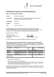 Öffentliches Protokoll der Gemeinderatssitzung Nr. 17/13 vom 05.11 ...