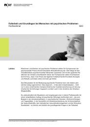 Fallarbeit und Grundlagen bei Menschen mit psychischen ...