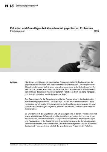Fallarbeit und Grundlagen bei Menschen mit psychischen ...