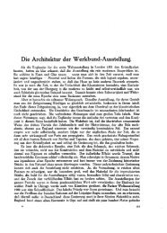 Die Architektur der Werkbund-Ausstellung.