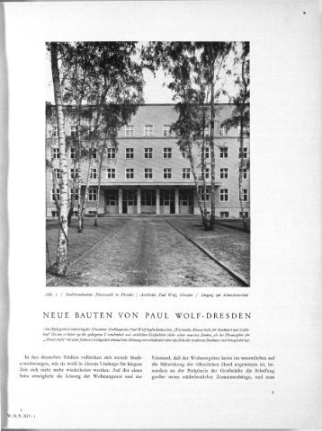NEUE BAUTEN VON PAUL WOLF-DRESDEN