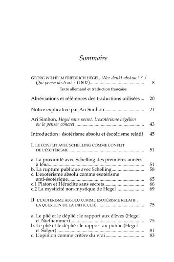 Qui pense abstrait ? suivi d'un essai Hegel sans secret - Numilog