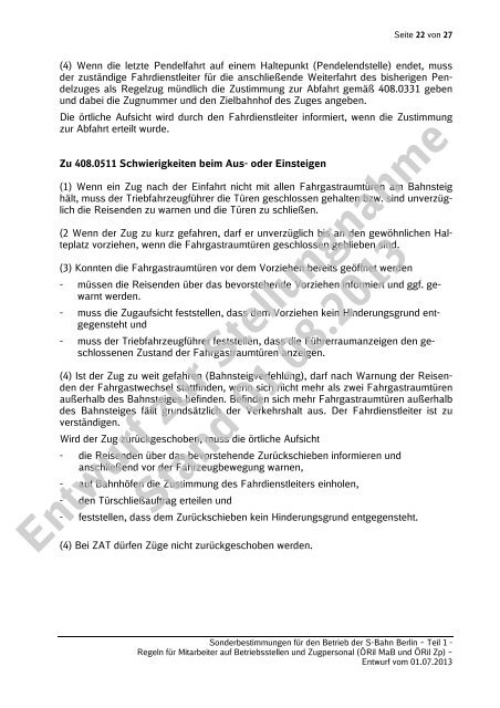Entwurf zur Stellungnahme Stand 01.08.2013 - DB Netz AG