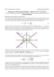 Übungen zur Theoretischen Physik 1 – Blatt 11 (27.01.-31.01 ... - FIAS