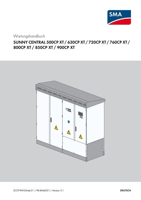 sunny central 500cp xt / 630cp xt / 720cp xt / 760cp xt / 800cp xt ...