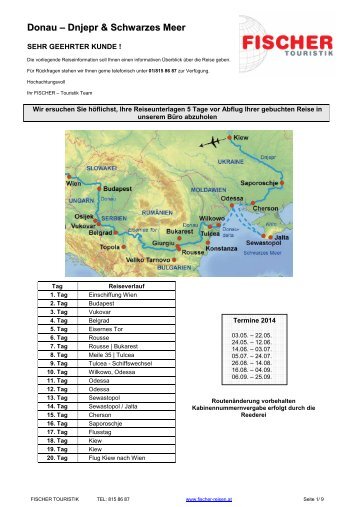 FKF Donau - Dnjepr & Schwarzes Meer - fischer reisen