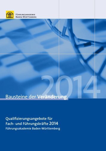 Qualifizierungsangebot für Fach- und Führungskräfte 2014