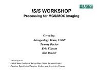 ISIS WORKSHOP - Isis - USGS