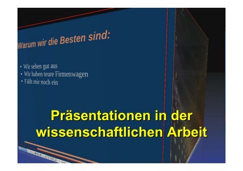 Wissenschaftliche Präsentationen