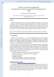 Selective assessment of judgemental inconsistencies in pairwise ...