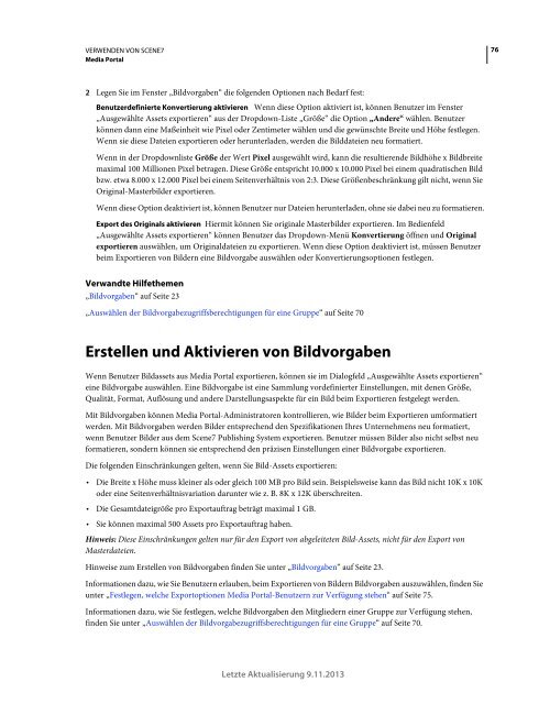 Hilfe-PDF anzeigen (8.8MB) - Adobe