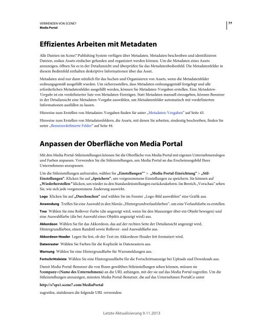 Hilfe-PDF anzeigen (8.8MB) - Adobe