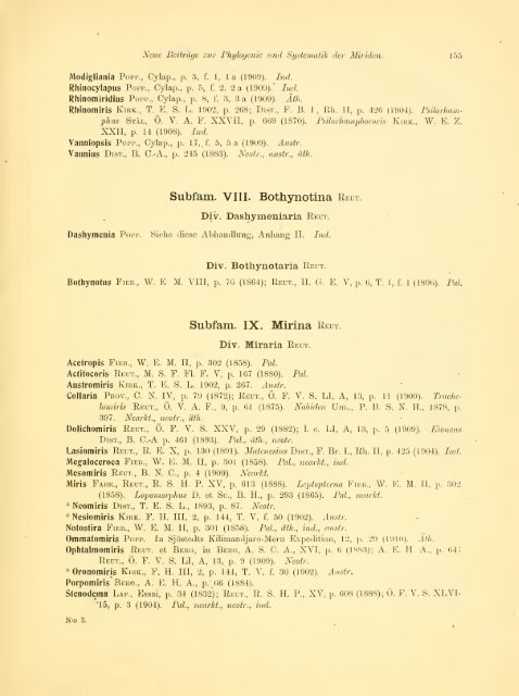 Neue Beiträge zur Phylogenie und Systematik der Miriden ... - Helda