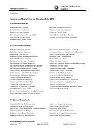 Presseinformation Namens- und Berufeliste zur Altmeisterfeier 2013