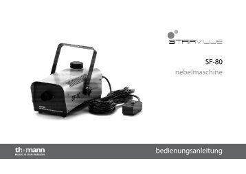 SF-80 nebelmaschine bedienungsanleitung - Musikhaus Thomann