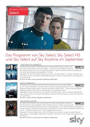 Das Programm von Sky Select, Sky Select HD und Sky ... - Sky.de