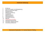Seismische Exploration 10: Vertical Seismic Profiling ... - TU Wien