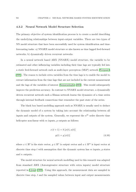 The Development of Neural Network Based System Identification ...