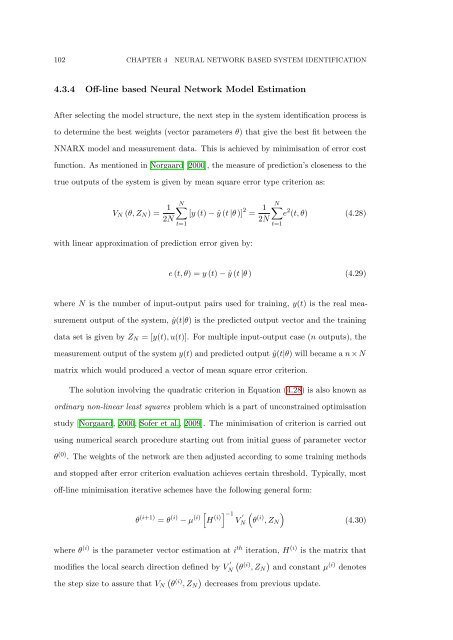 The Development of Neural Network Based System Identification ...