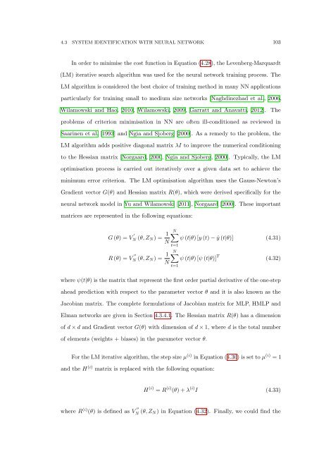 The Development of Neural Network Based System Identification ...