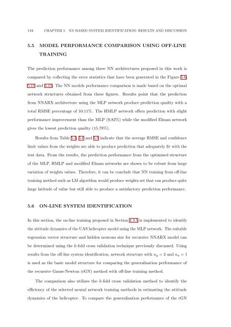 The Development of Neural Network Based System Identification ...