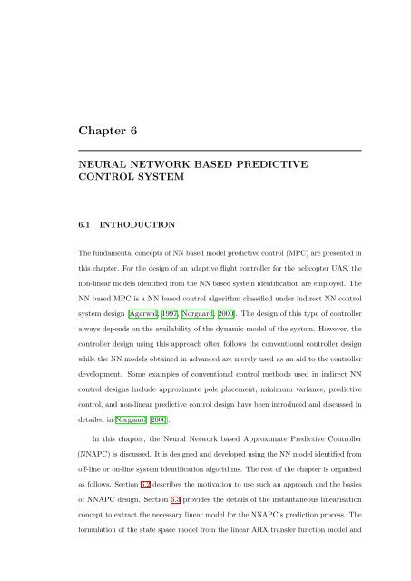 The Development of Neural Network Based System Identification ...