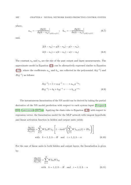 The Development of Neural Network Based System Identification ...