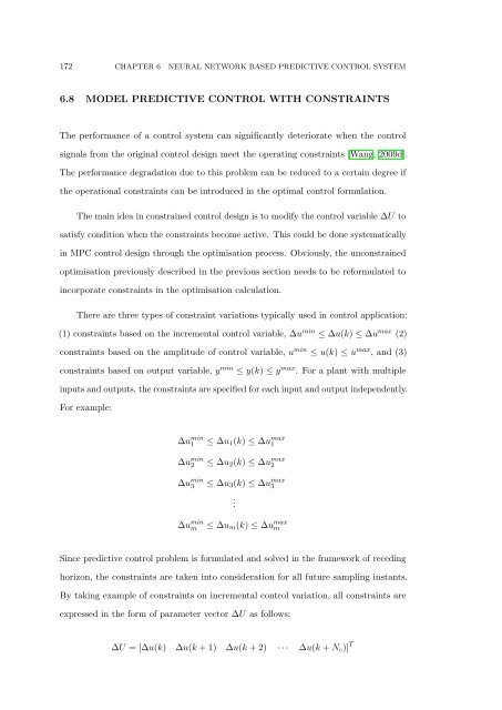 The Development of Neural Network Based System Identification ...